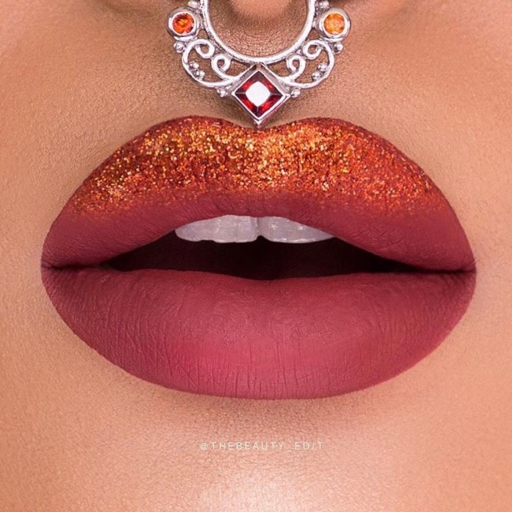Silver Tone, w/ Red Diamonds, Faux Septum Clicker